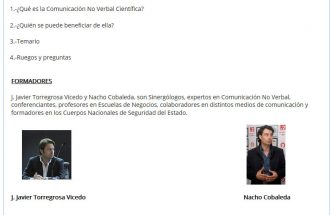 Jornada Gratuita de Comunicación No Verbal